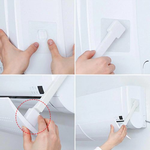 Univerzális fehér állítható szélességű légterelő klímákhoz, lukacsos 2db van raktáron