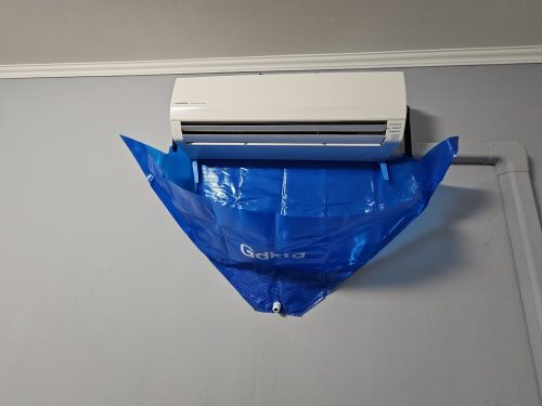 Felköthető klíma mosózsák 2,5 kW és 3,5 kW 5  Kw és 7 kW  klímák tisztításához  Új strapabíró anyagból! 