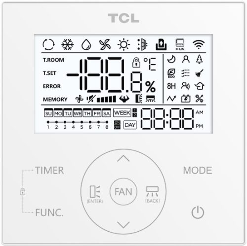 TCL U-MATCH TCC-24CHRH/DV (02) KAZETTÁS KLÍMASZETT  7,0 kW (BEÉPÍTŐKERETTEL 850x850)