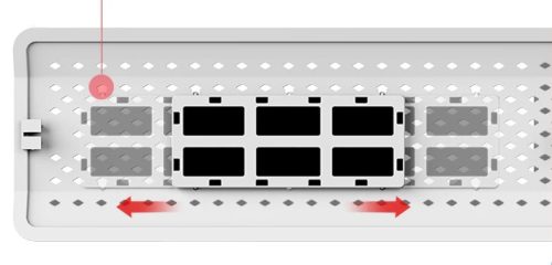 Egyedülálló szűrőbetéttel ellátott, könnyen felakasztható légterelő
