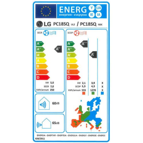 LG PC18SK SILENCE PLUS OLDALFALI SPLIT KLÍMA 5,0 KW