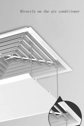 Légterelő légcsatornás beömlő nyilásokra, anemostat nyilások ele, intézményekbe, boltokba, áruházakba  60cm